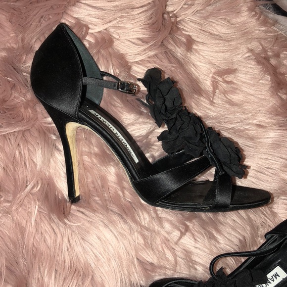 Monolo Blahnik Flowered Heels - Picture 2 of 3